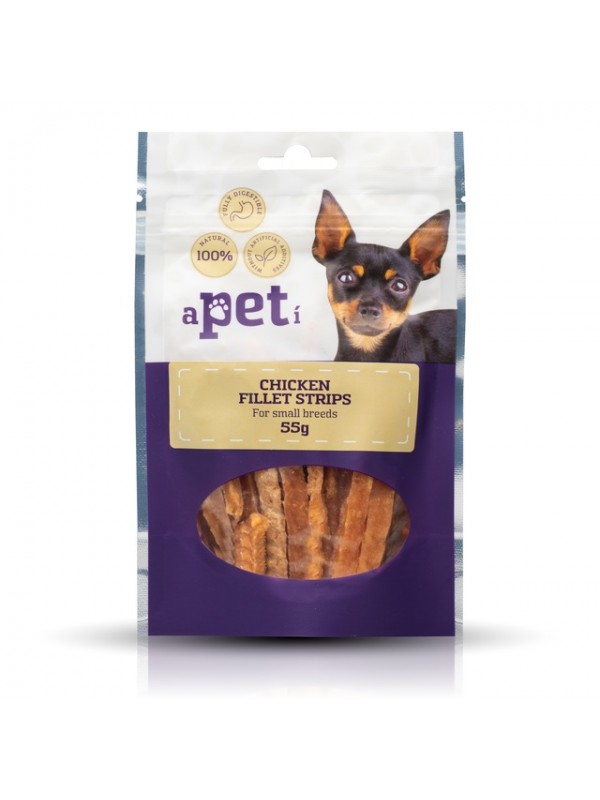 Apeti koera maius väike tõug kanafileeribad 55g Apeti koera maius väike tõug kanafileeribad 55g