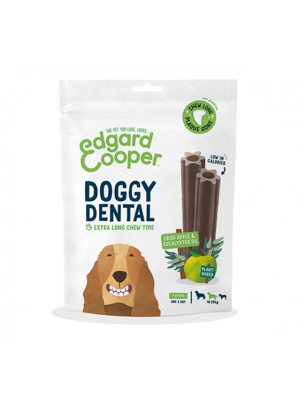 Edgard cooper koera maius dental keskm tõug õun/eukalüpt 160g n7