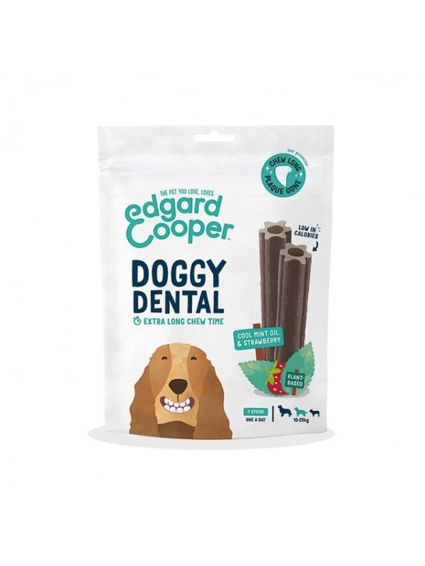 Edgard cooper koera maius dental keskm tõug maasikas/piparmünt 160g