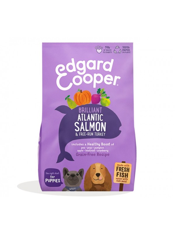 Edgard cooper kutsika täissööt free-run kalkun/lõhe 700g #