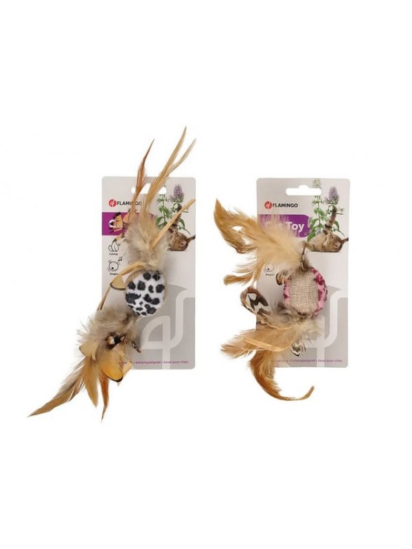 Flamingo kassi mänguasi leopard pall valik.
