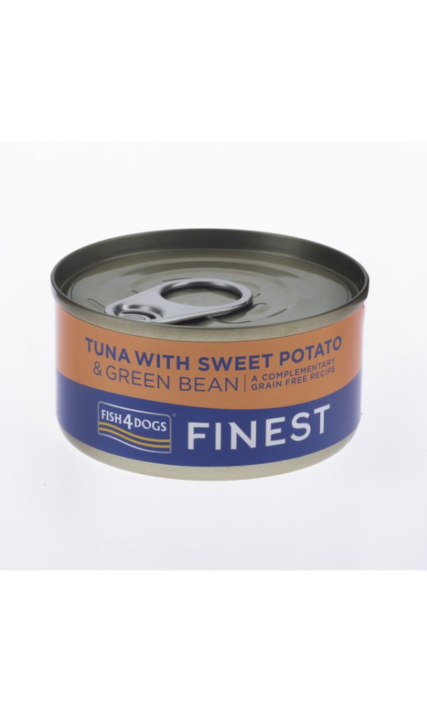 F4d koera konserv tuunikala/bataat/roheline uba 85g