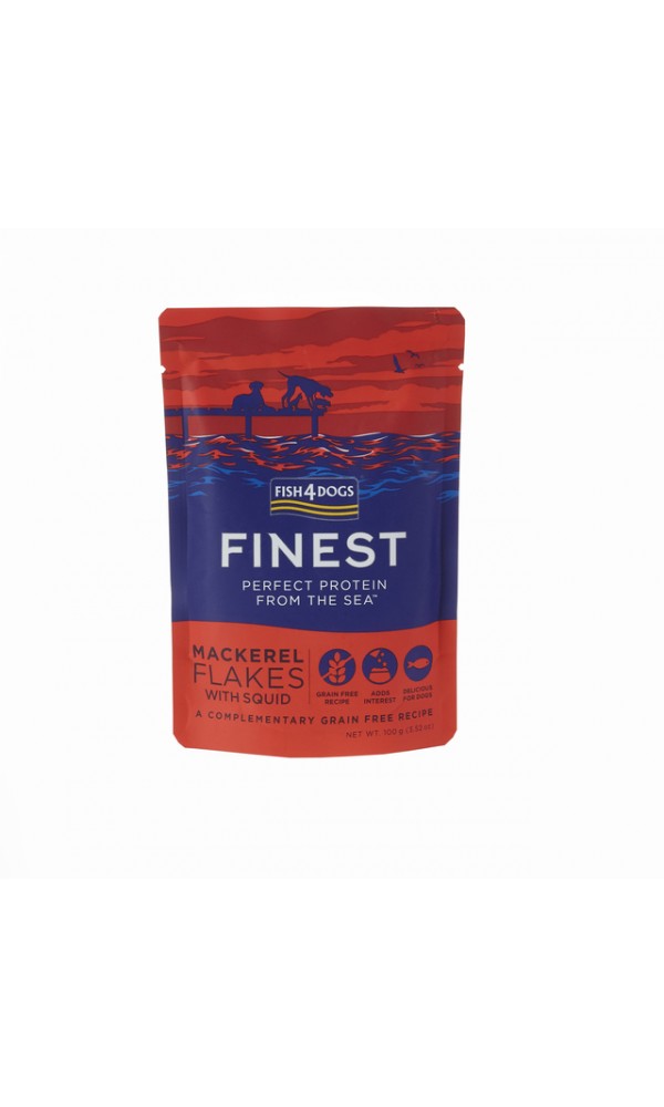 F4d koera einekotike finest flakes makrell/kalmaar 100g n1