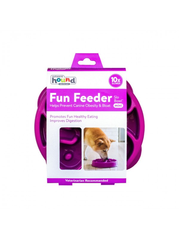 Outward hound fun feeder kauss aeglaseks söötmiseks s roosa