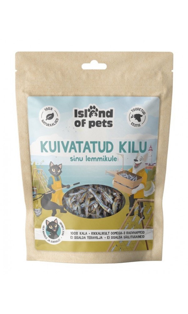 Island of pets maius kuivatatud kilu 80g