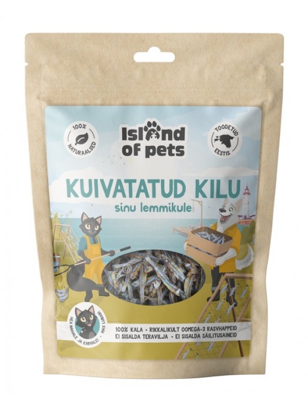 Island of pets maius kuivatatud kilu 80g
