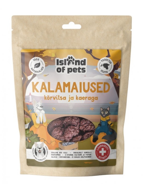 Island of pets kalamaius kõrvitsa ja kaeraga 80g