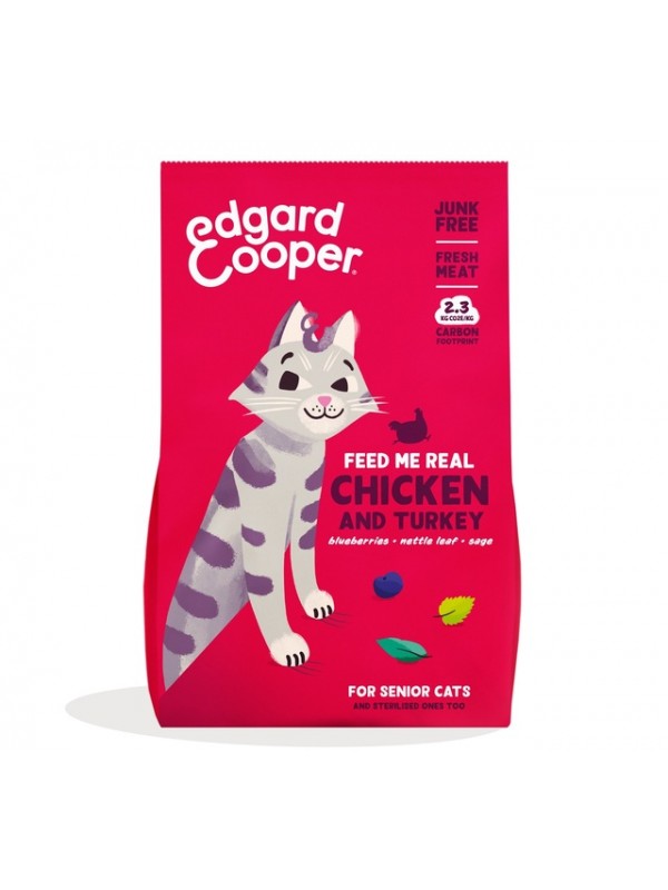 Edgard cooper kassi täissööt seenior kana/kalkun 2kg