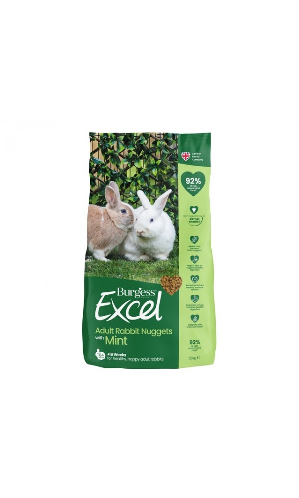 Burgess excel küüliku täissööt mint 1,5kg