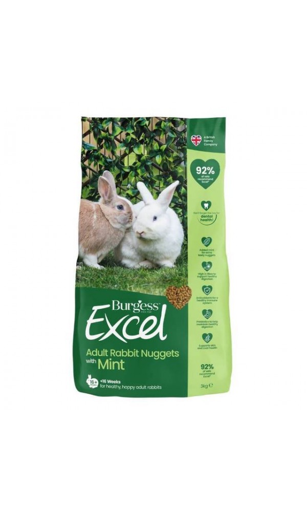 Burgess excel küüliku täissööt mint 3kg