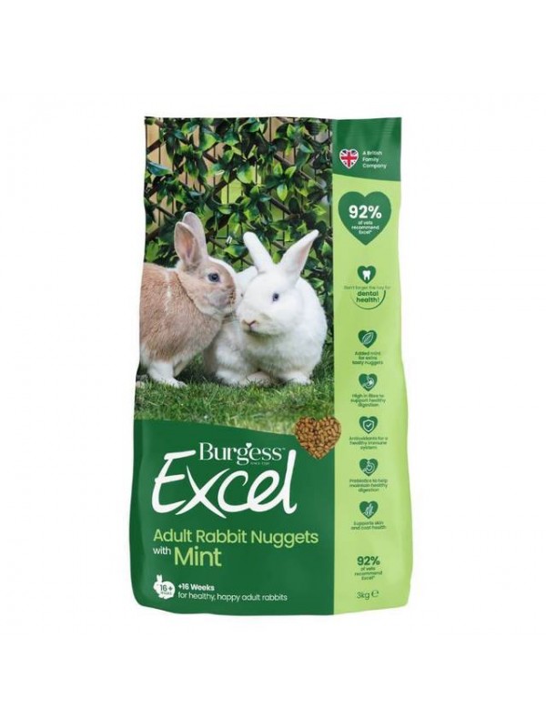 Burgess excel küüliku täissööt mint 3kg