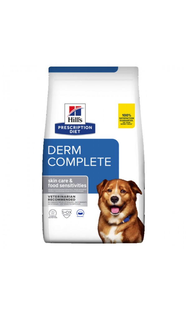 Hills pd koera täissööt derm complete 4kg