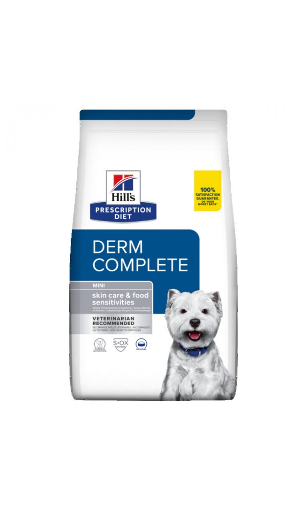 Hills pd koera täissööt derm complete mini 1kg