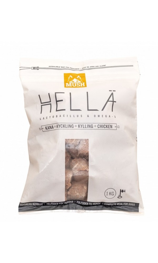 Mush hellä koera täissööt toortoit kana 1kg