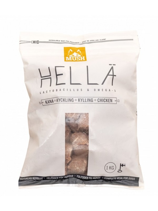 Mush hellä koera täissööt toortoit kana 1kg