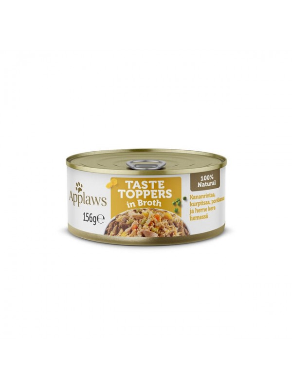 Applaws koera konserv tt kana/köögiviljad puljongis 156g n1