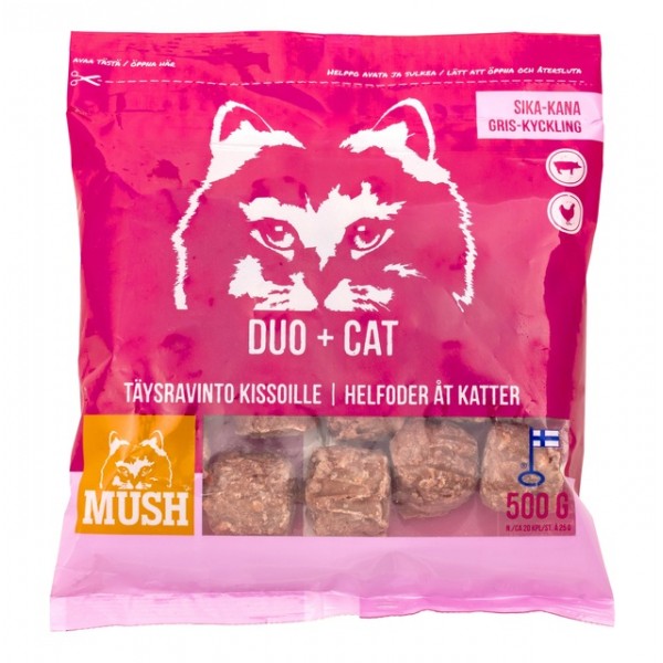 Mush duo+ kassi täissööt siga/kana 500g