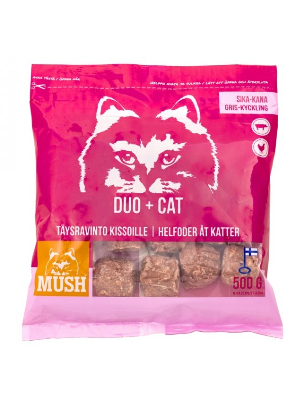 Mush duo+ kassi täissööt siga/kana 500g
