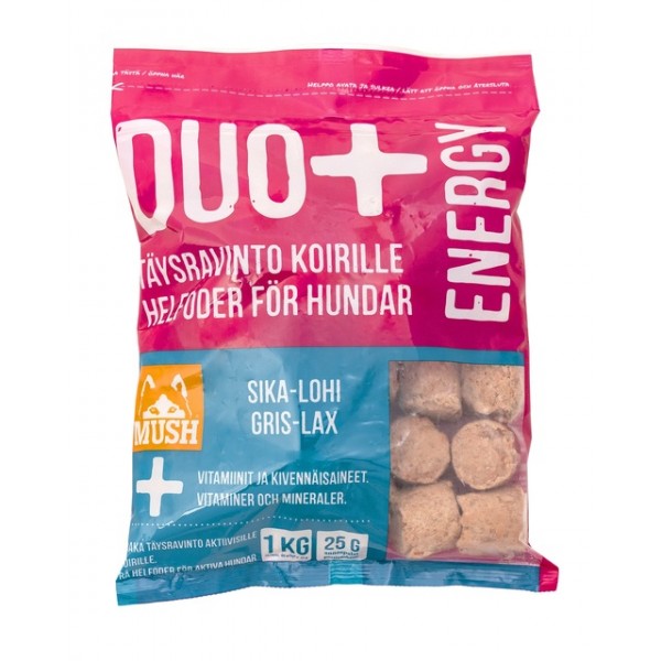 Mush duo+ energy koera täissööt siga/lõhe 1kg