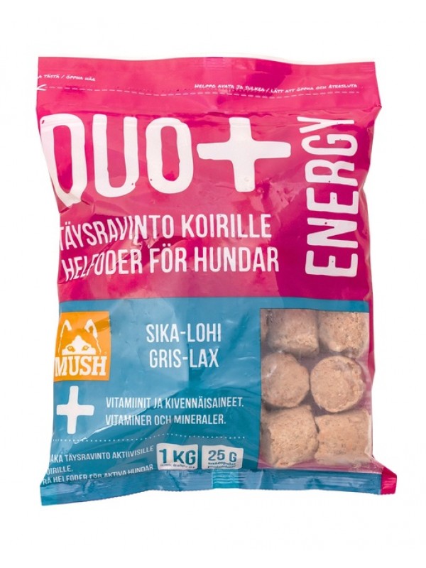 Mush duo+ energy koera täissööt siga/lõhe 1kg