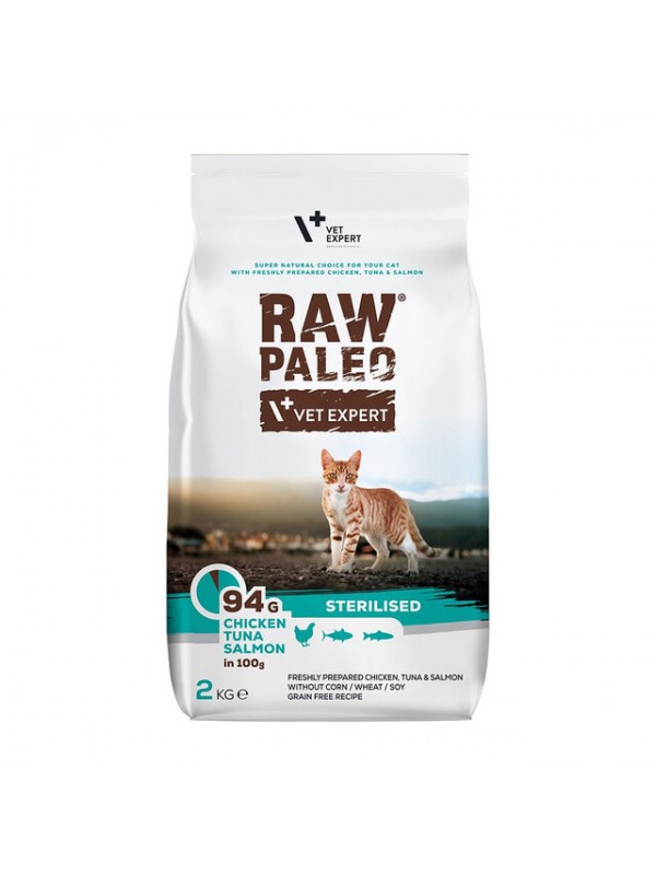 Raw paleo kassi täissööt steril. kana/tuunikala/lõhe 2kg