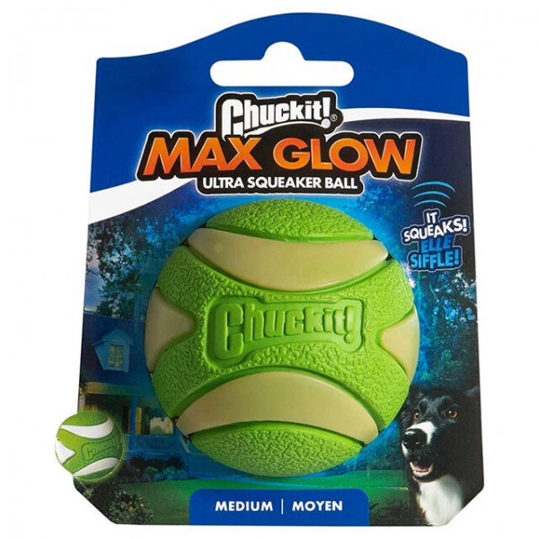 Chuckit koera mänuasi pall max glow ultra m roheline