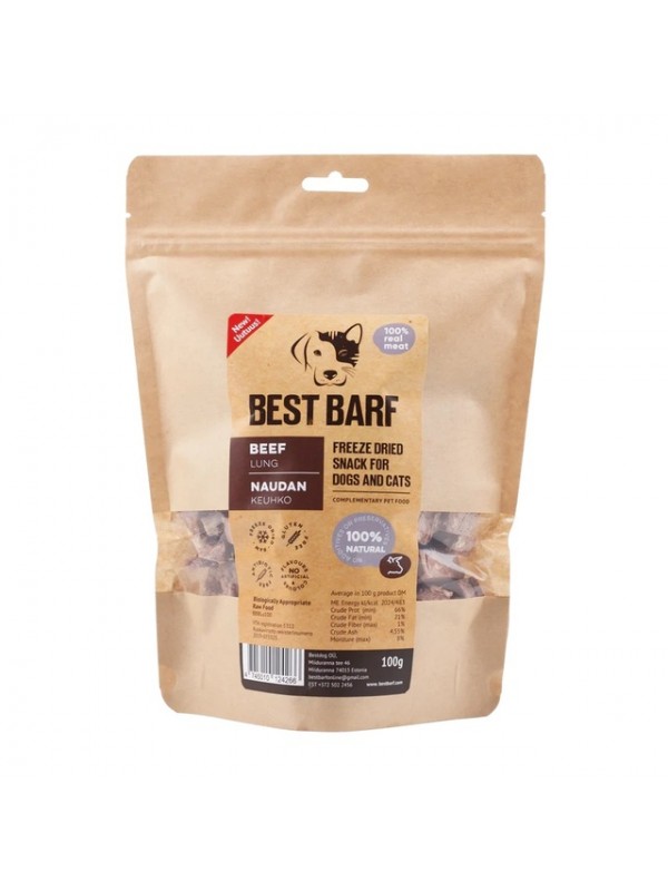 Best barf külmkuivatatud maius veisekops 100g