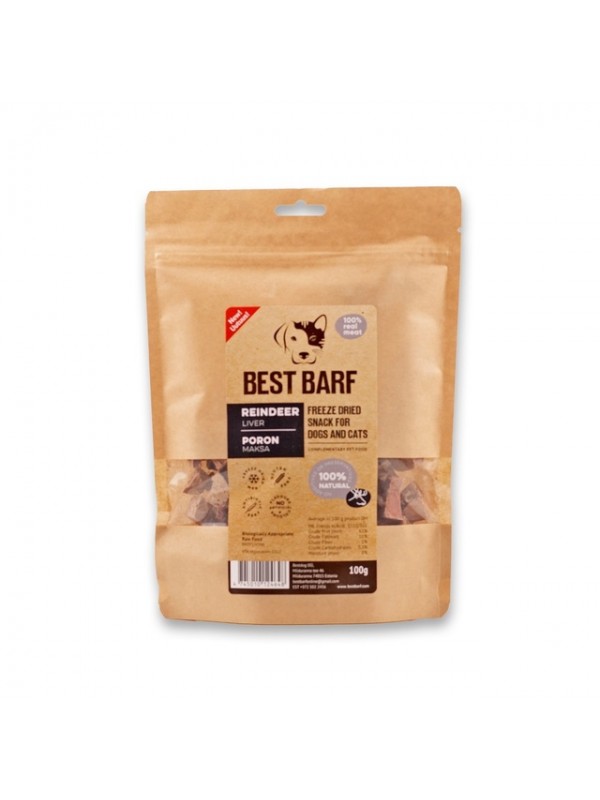 Best barf külmkuivatatud maius põhjapõdra maks 100g