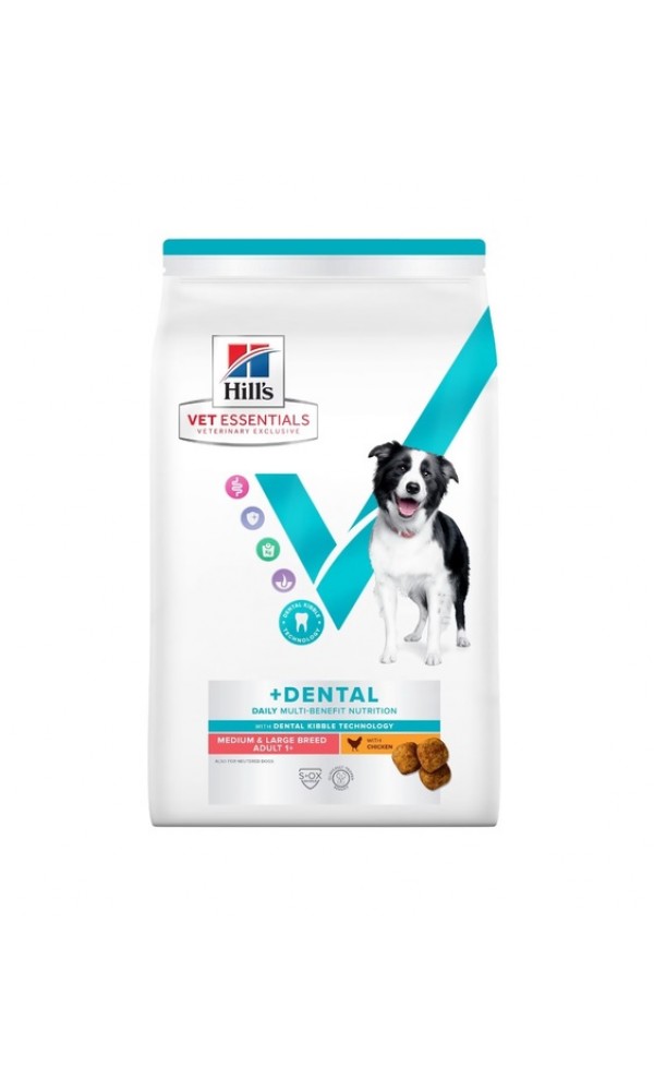 Hills ve koera täissööt mb medium/large+dental kana 10kg