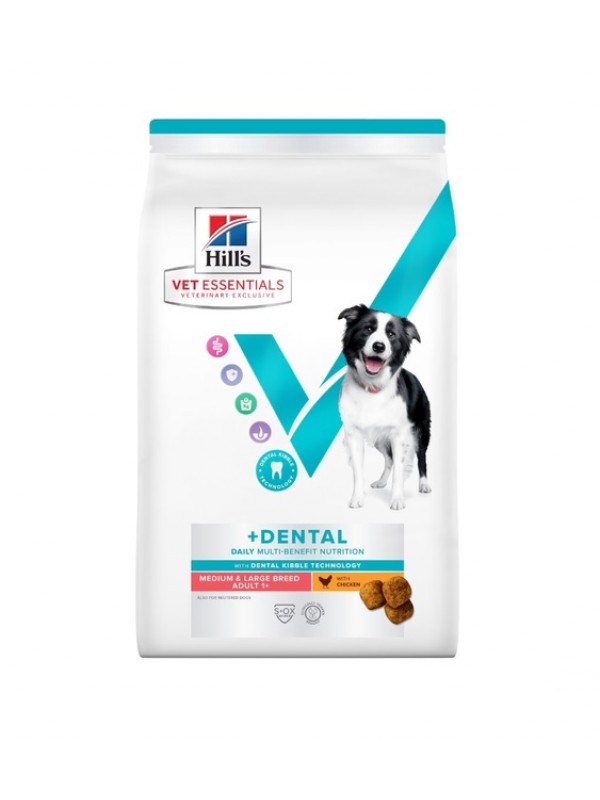 Hills ve koera täissööt mb medium/large+dental kana 10kg