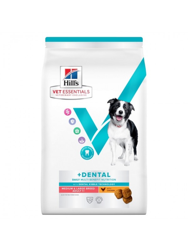 Hills ve koera täissööt mb medium/large+dental kana 2kg