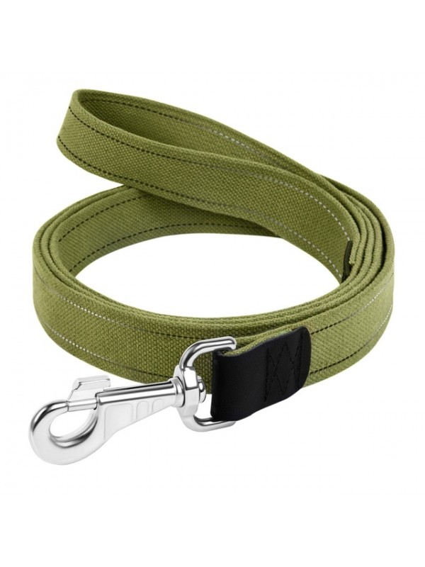 Collar koera jalutusrihm puuvillast 5m roheline