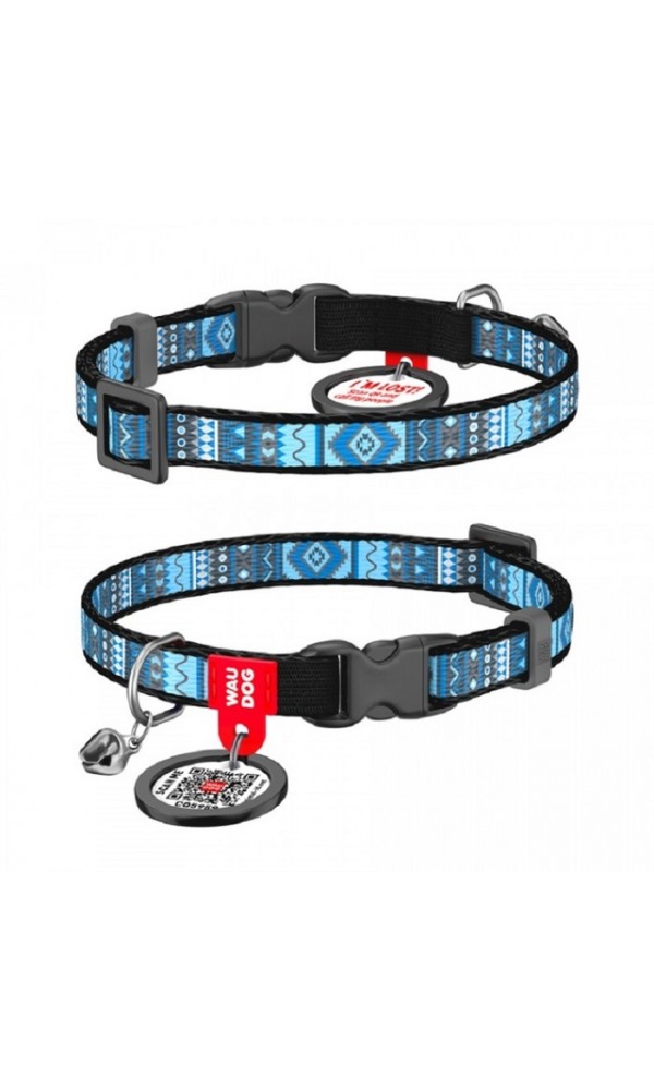 Collar kassi kaelarihm waudog 20-30cm etno sinine