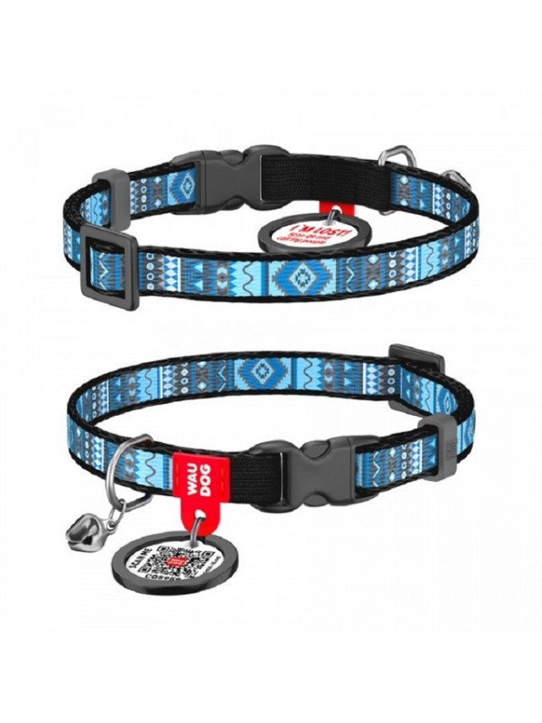 Collar kassi kaelarihm waudog 20-30cm etno sinine #
