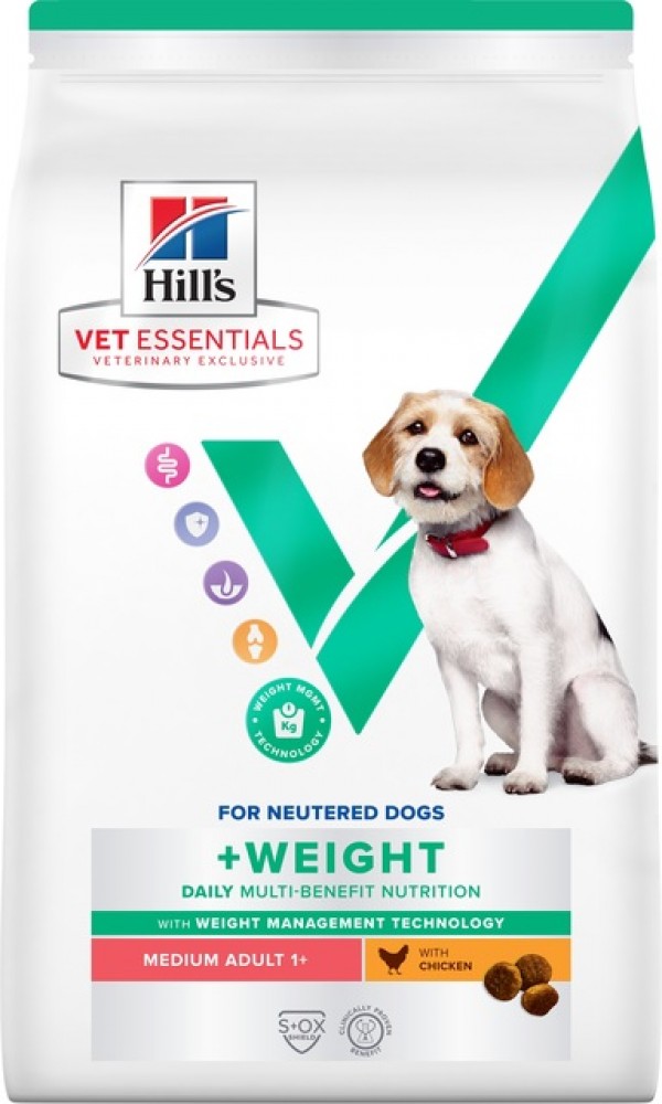 Hills ve koera täissööt mb medium+ weight kana 10kg