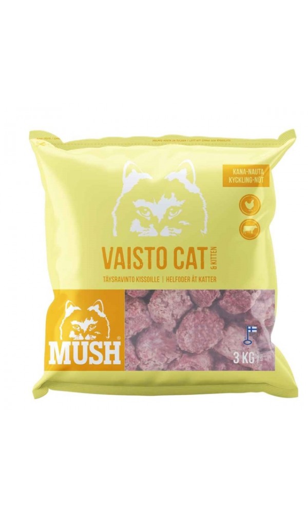 Mush vaisto kassi täissööt toortoit kana/veis 3kg