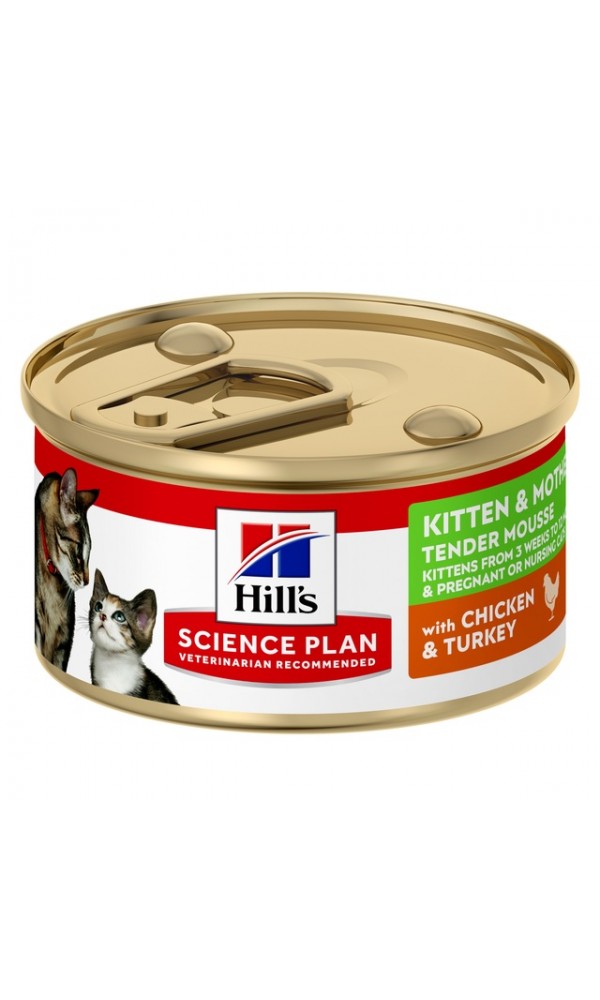 Hills kassipoja/imetava kassi mousse kana&kalkun 85g n1