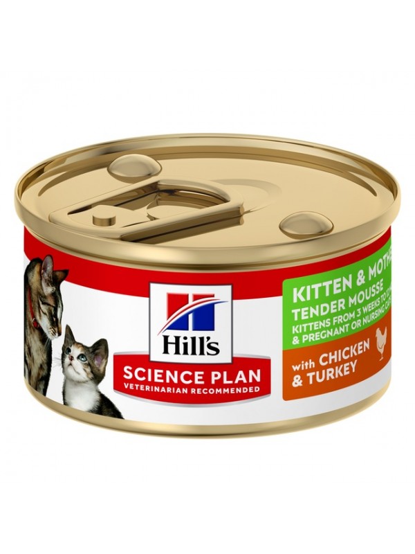 Hills kassipoja/imetava kassi mousse kana&kalkun 85g n1