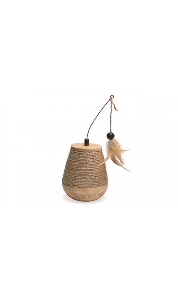 Beeztees dbl kassi mänguasi puidust tumble mae 15x15x18cm be #