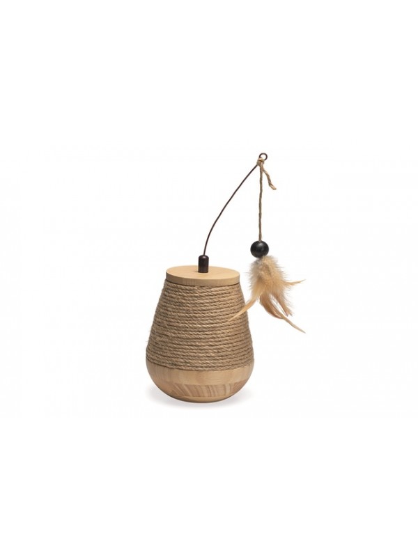Beeztees dbl kassi mänguasi puidust tumble mae 15x15x18cm be #