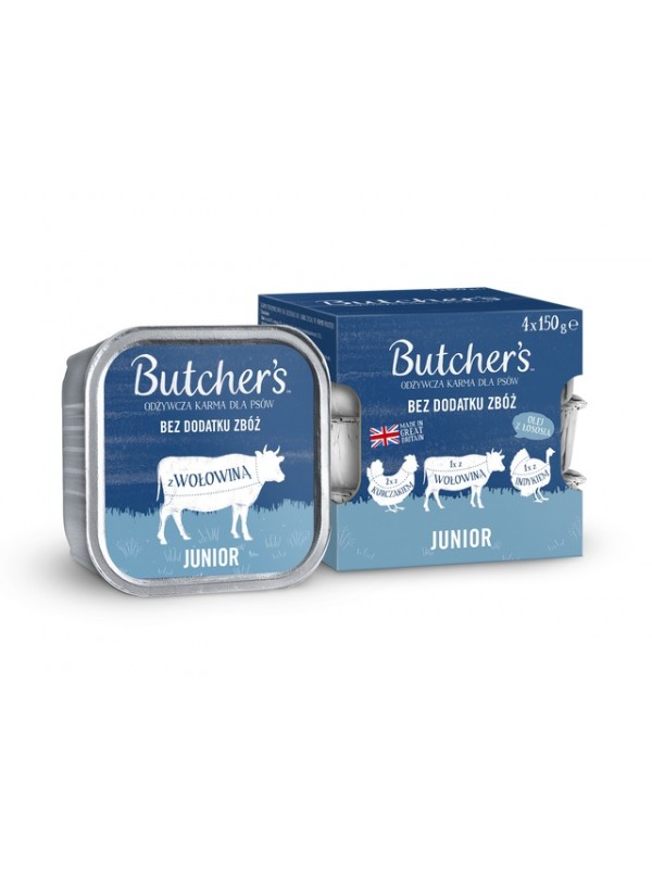 Butchres koera pasteet juunior multip. kana/kalkun/veis 150g n4