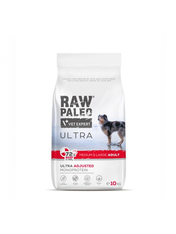 Raw paleo koera täissööt ultra kesk./suur tõug veis 10kg