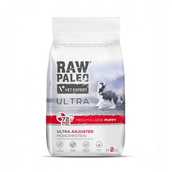 Raw paleo kutsika täissööt ultra kesk./suur tõug veis 2kg