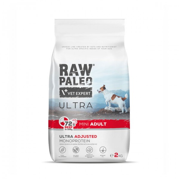 Raw paleo koera täissööt ultra mini veis 2kg