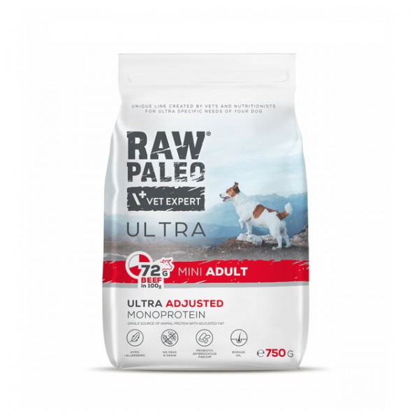 Raw paleo koera täissööt ultra mini veis 750g