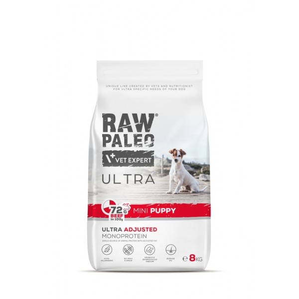 Raw paleo kutsika täissööt ultra mini veis 8kg