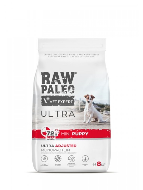 Raw paleo kutsika täissööt ultra mini veis 8kg