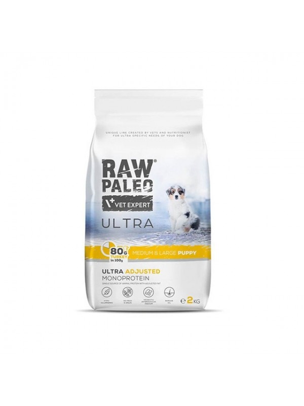 Raw paleo kutsika täissööt ultra kesk./suur tõug kalkun 2kg