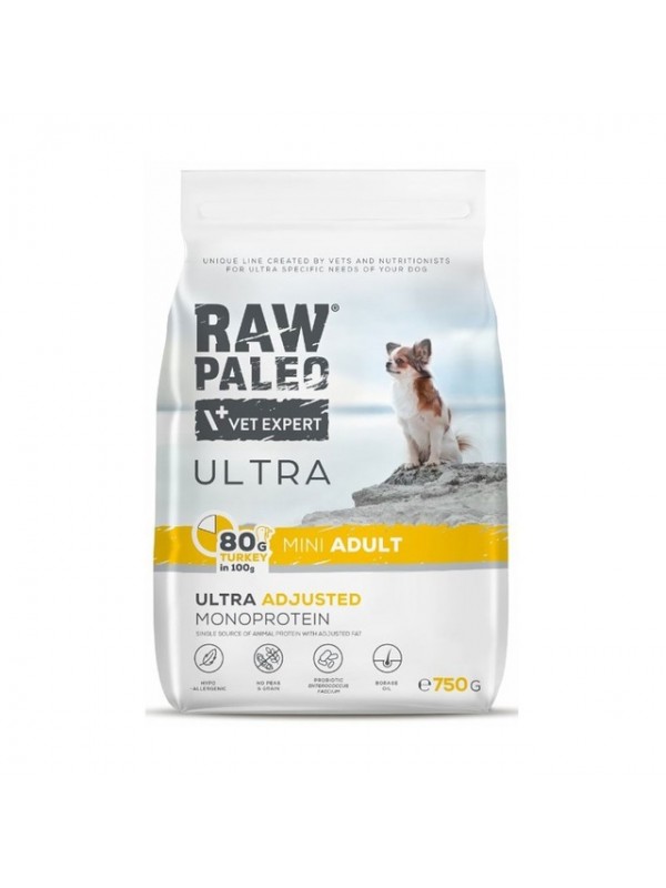 Raw paleo koera täissööt ultra mini kalkun 750g