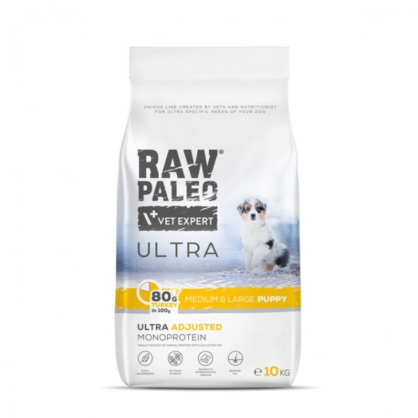 Raw paleo kutsika täissööt ultra kesk./suur tõug kalkun 10kg